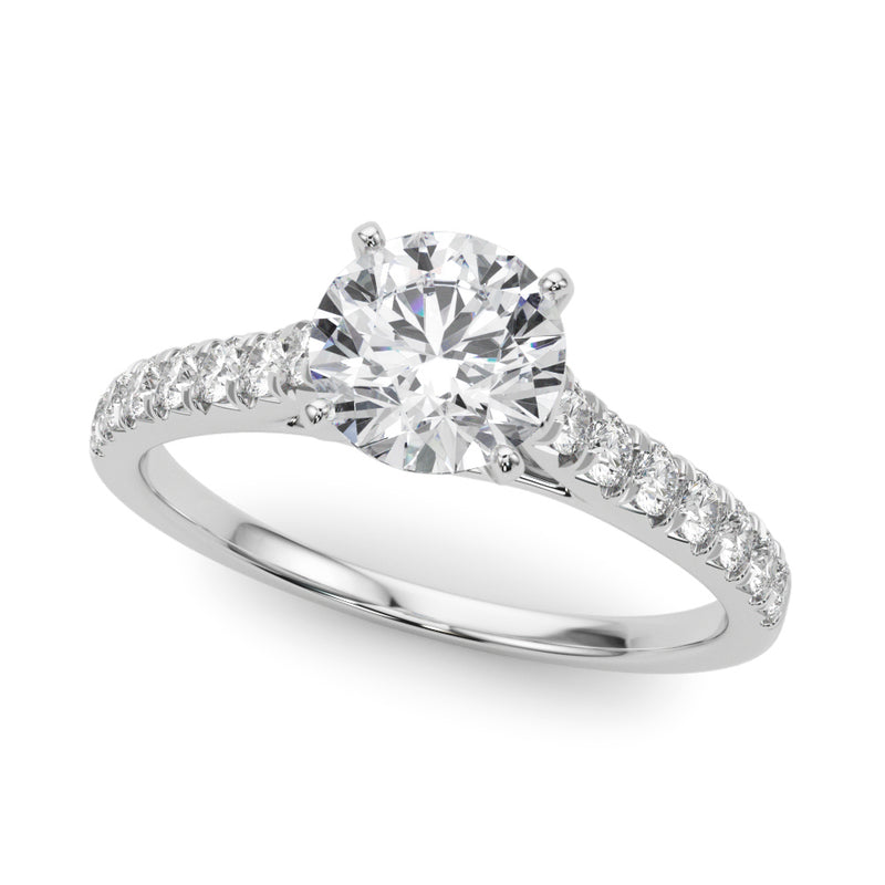 Single-Row Prong-Set Engagement Ring