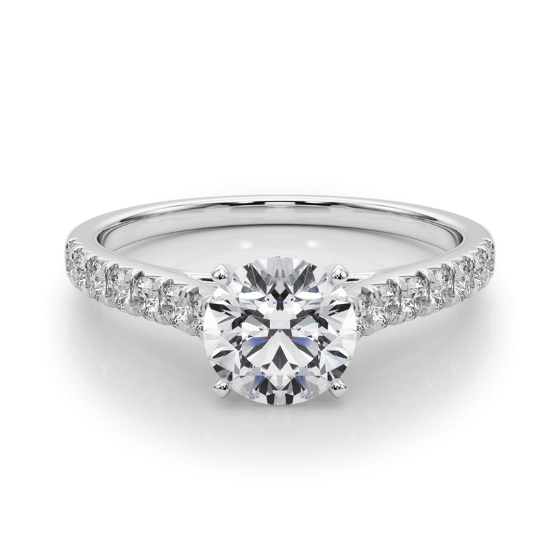 Single-Row Prong-Set Engagement Ring - alt view