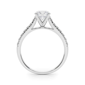 Single-Row Prong-Set Engagement Ring - alt view