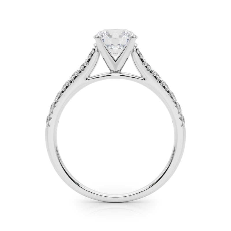 Single-Row Prong-Set Engagement Ring - alt view