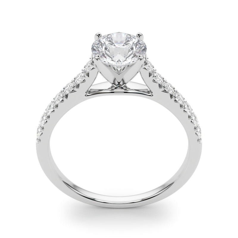 Single-Row Prong-Set Engagement Ring - alt view