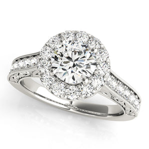 Round Halo Engagement Ring