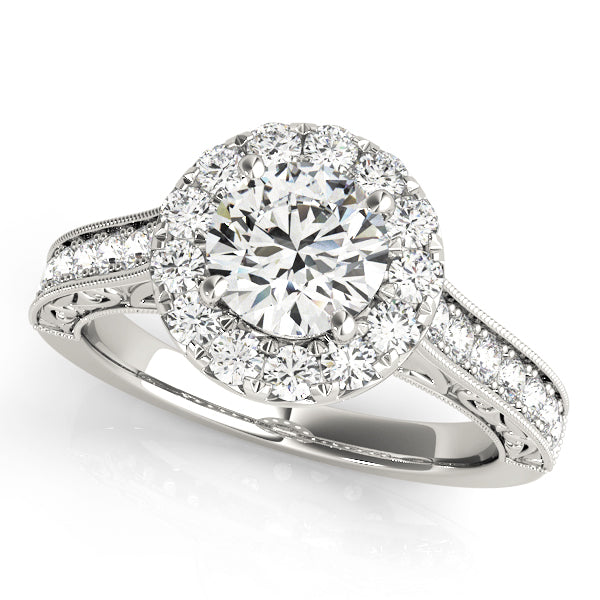 Round Halo Engagement Ring