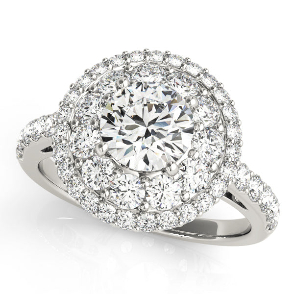 Round Halo Engagement Ring