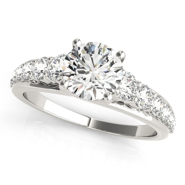 Round Trellis Engagement Ring