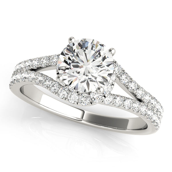 Round Bypass Engagement Ring