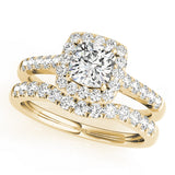 Halo Square & Cushion Engagement Ring (50778-E-21/2)