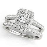 Halo Square & Cushion Engagement Ring (50778-E-11/2)