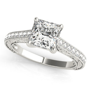 Square Trellis Engagement Ring