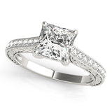 Square Trellis Engagement Ring