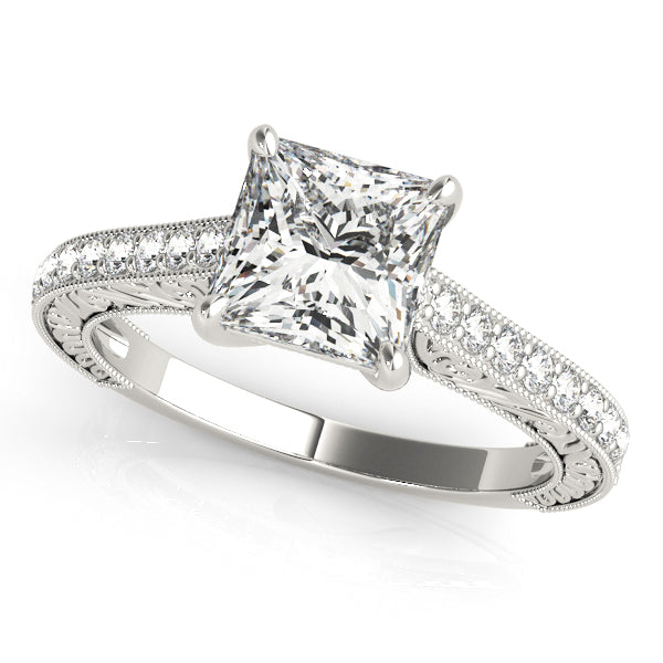 Square Trellis Engagement Ring