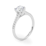 Single-Row Prong-Set Engagement Ring - alt view
