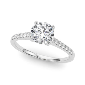 Single-Row Prong-Set Engagement Ring
