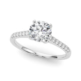 Single-Row Prong-Set Engagement Ring