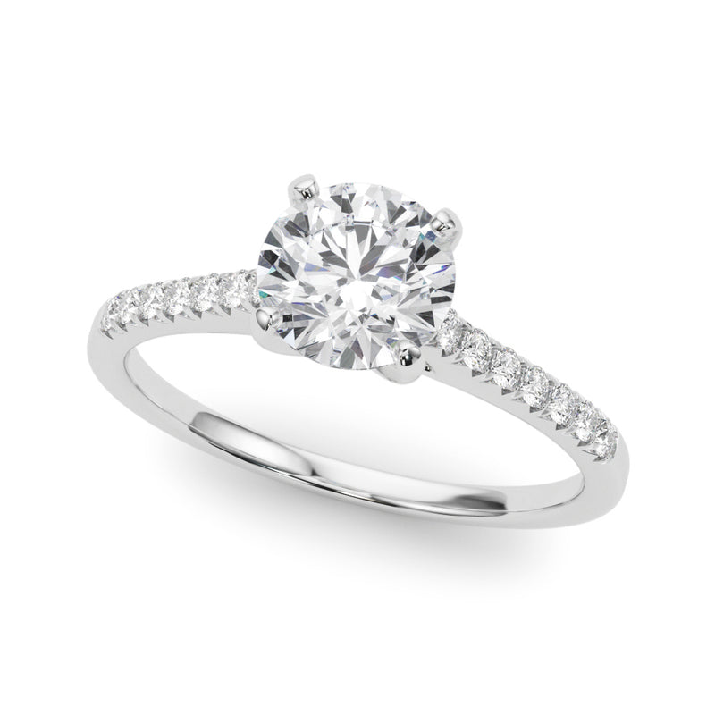 Single-Row Prong-Set Engagement Ring