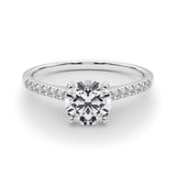 Single-Row Prong-Set Engagement Ring - alt view