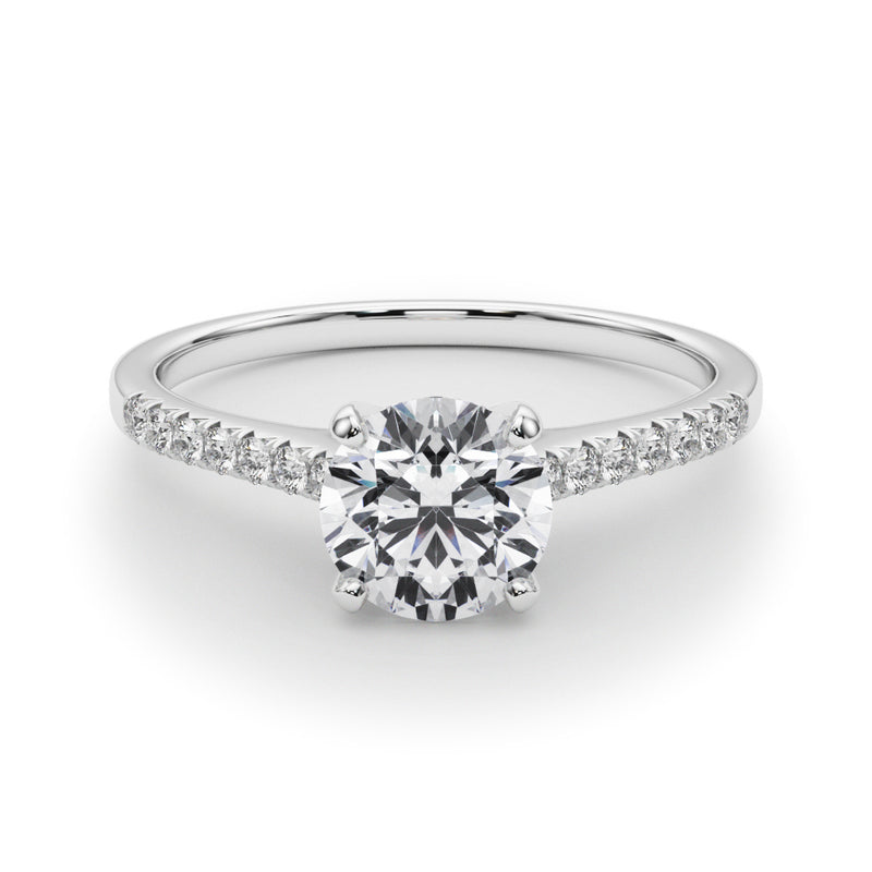 Single-Row Prong-Set Engagement Ring - alt view