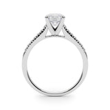 Single-Row Prong-Set Engagement Ring - alt view