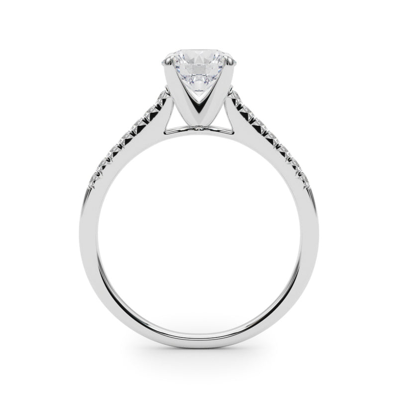 Single-Row Prong-Set Engagement Ring - alt view
