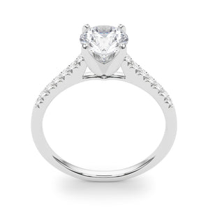 Single-Row Prong-Set Engagement Ring - alt view
