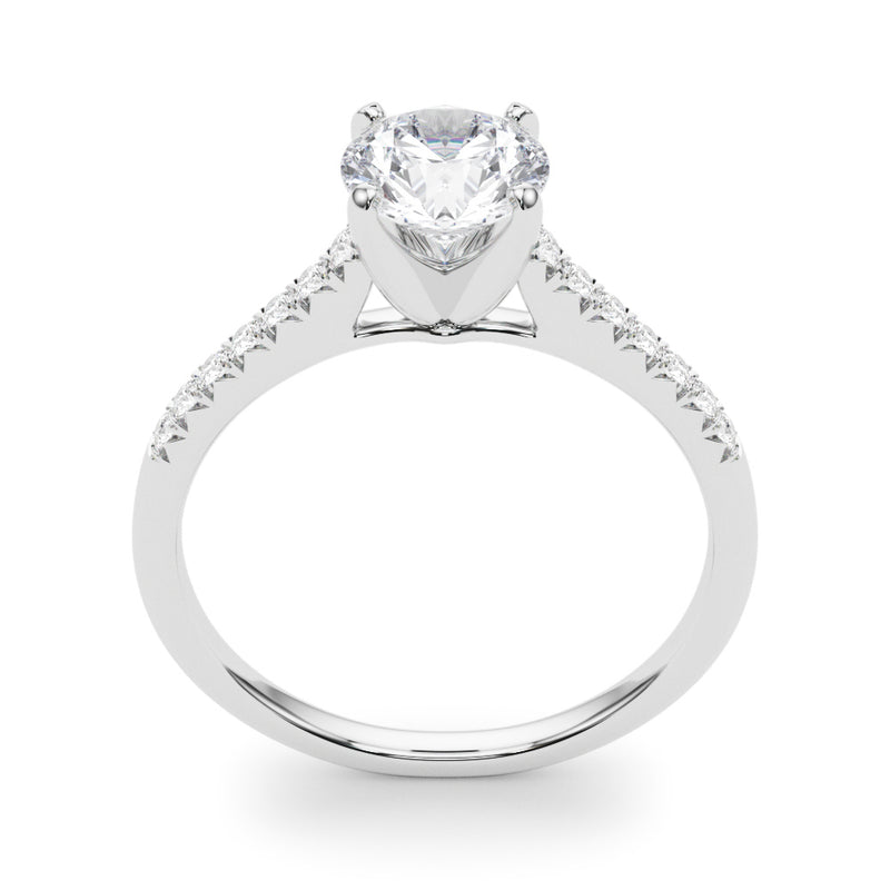 Single-Row Prong-Set Engagement Ring - alt view