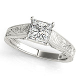 Square Trellis Engagement Ring