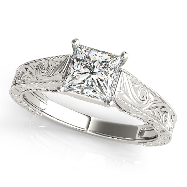 Square Trellis Engagement Ring