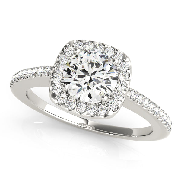 Round Halo Engagement Ring