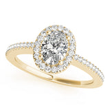 Halo Oval Engagement Ring (50816-E)