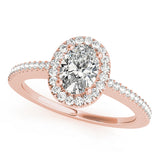 Halo Oval Engagement Ring (50816-E)