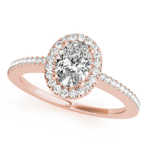 Halo Oval Engagement Ring (50816-E)