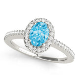 Halo Oval Engagement Ring (50816-E)