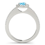 Halo Oval Engagement Ring (50816-E)