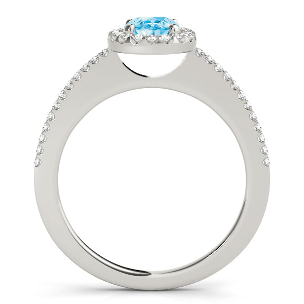 Halo Oval Engagement Ring (50816-E)