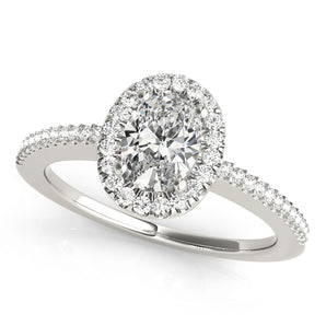 Halo Oval Engagement Ring (50816-E)