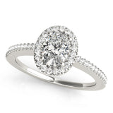 Halo Oval Engagement Ring (50816-E)