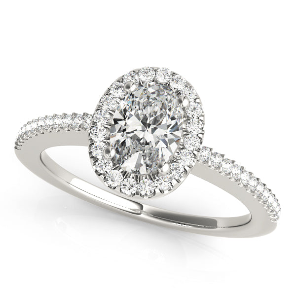 Halo Oval Engagement Ring (50816-E)