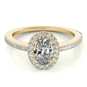 Halo Oval Engagement Ring (50816-E)