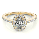 Halo Oval Engagement Ring (50816-E)