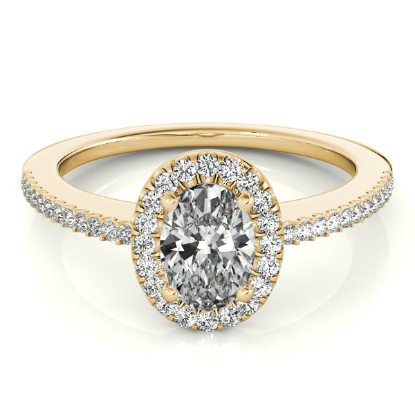 Halo Oval Engagement Ring (50816-E)