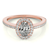 Halo Oval Engagement Ring (50816-E)
