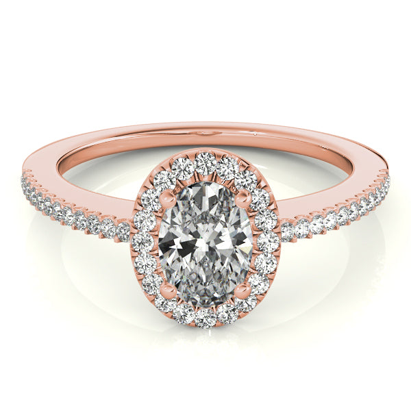 Halo Oval Engagement Ring (50816-E)