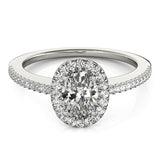 Halo Oval Engagement Ring (50816-E)