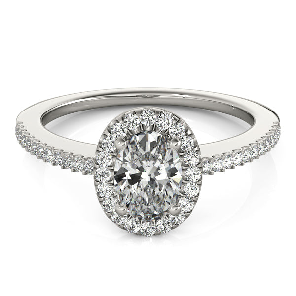 Halo Oval Engagement Ring (50816-E)