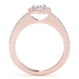 Halo Oval Engagement Ring (50816-E)
