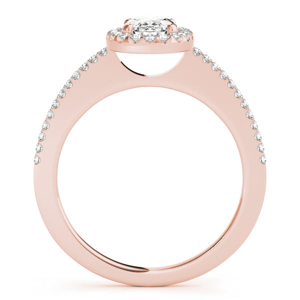 Halo Oval Engagement Ring (50816-E)