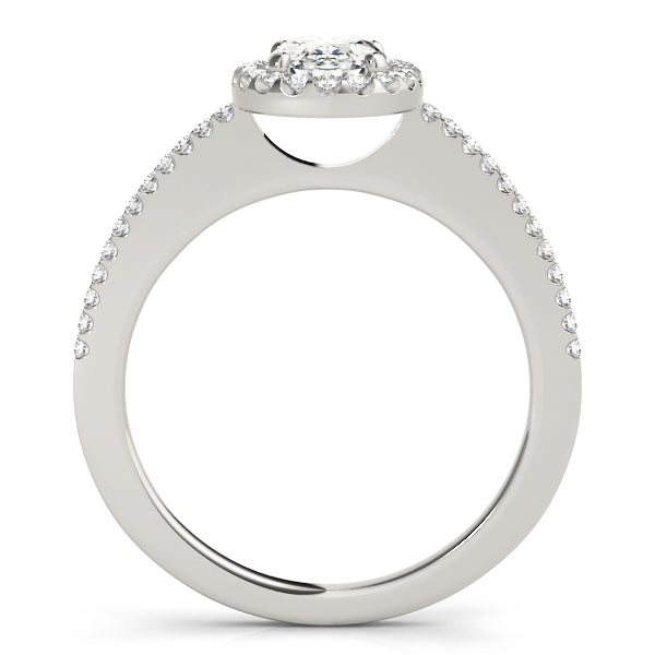 Halo Oval Engagement Ring (50816-E)