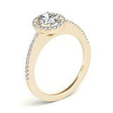 Halo Oval Engagement Ring (50816-E)