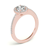 Halo Oval Engagement Ring (50816-E)