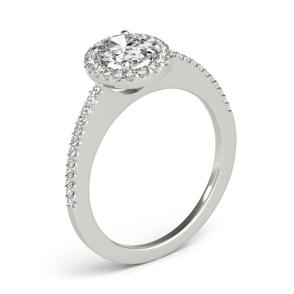 Halo Oval Engagement Ring (50816-E)
